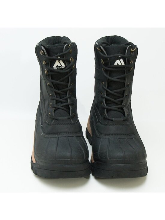 Mishansha Winter Boots Size 10 Faux Fur Lined Work Duck Boot Lace up Black main image 7